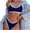 Navy Womens Bikini Sets Clearance, variant on BSDJILFG Plus Size Bikini for Women Summer Bathing Suits ,Color Blocked Wire-Free 1/2 Cups Sports Bra and Cheeky Brief