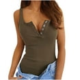 thumbnail image 1 of Plebaso Tank Tops for Women Button up Ribbed Slim Tee Shirts Sleeveless Stretch Casual Womens Basic Tops, 1 of 3