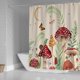 thumbnail image 3 of 1pc/3pcs/4pcs Waterproof Mushroom Iris Shower Curtain Set with Non-Slip Bathroom Rug and Soft Toilet Rug - 71x71 Inches - 12 Hooks - Room Decor and Bathroom Partition - Soft and Durable Fabric - Easy, 3 of 4