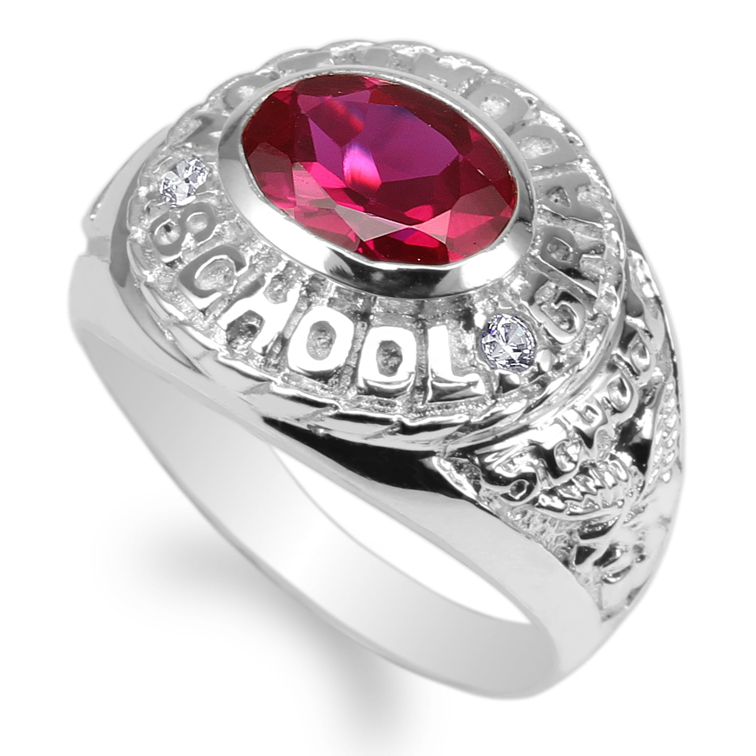 CLASSY 1 CT RUBY 925 STERLING SILVER RING SIZE 5-10 
