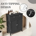 thumbnail image 6 of Hassch Black Floor Standing Cabinet with 1 Drawer, 2 Doors and Adjustable Shelf, Easy Assembly, 23.6"L x 11.8"W x 31.5"H, 6 of 10