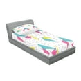 thumbnail image 2 of Ambesonne Abstract Fitted Sheet & Pillow Sham Set, Memphis Style Forms, Twinxl, Multicolor, 2 of 2
