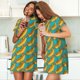 thumbnail image 4 of Easygdp Hot Dogs 8 Camisón de manga corta para mujer, informal, estampado, 4 of 6