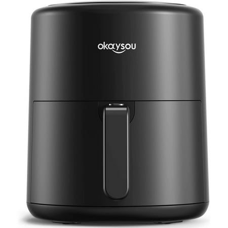 

4.3 Qt Air Fryer 9-In-1 Compact Airfryer With Lcd Digital Touch Screen Electric Oven Oilless Cooker Freidora De Aire Nonstick & Dishwasher-Safe Basket 1500W Bpa-Free Black