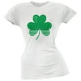 thumbnail image 1 of Sporty Shamrock White Soft Juniors T-Shirt, 1 of 1