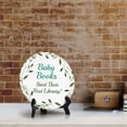 thumbnail image 3 of Baby Books Start Their First Library! Baby Shower Decoration Circle 5x5" Table Sign Home Decor | Baby Party Signs, 3 of 9