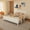 White, variant on Ktaxon Full Size Bed Frame with Double Slat Headboard,Solid Wooden Platform Bed, No Box Spring Needed, Easy Assembly, Brown