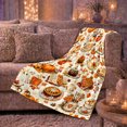 thumbnail image 6 of Cottagecore Harvest decorative motif Pumpkin decorative motif, Playful Food Art Scene, Warm Flannel Blanket for Kitchen and Dining Room, Art Lovers autumn celebration Gift, Playful Home Decor, 6 of 9
