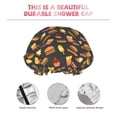 thumbnail image 3 of KLL Fast Food Pattern Shower Cap & Bath Cap for Women,Reversible Oversized Waterproof Shower Caps for all Hair Lengths,Elastic Reusable Bathing Hair Cap, 3 of 6