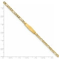 thumbnail image 2 of Beautiful 14k Semi-Solid Soft Diamond Shape Figaro Link ID Bracelet, 2 of 2