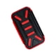 thumbnail image 3 of Caja de aparejos de pesca con señuelos Caja de almacenamiento de pesca de agua dulce Suministros de equipo para hombres con asa Estuche para señuelos Negro Rojo S, 3 of 8