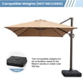 thumbnail image 4 of Crestlive Products Luxury Outdoor Shade Canopy Patio Cantilever Offset Umbrella with 360-degree Rotation Tan, 4 of 5