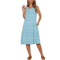 thumbnail image 4 of VESTIDO SIN MANGAS BOHO IKAT INSPIRADO CHIC PARA MUJER, VESTIDO CASUAL MIDI CON BOLSILLOS, DÍA DE LAS MADRES, AZUL VERDE S, 4 of 6