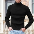 thumbnail image 6 of JUUYY Men's Cardigan Sweater Casual Double Breasted Shawl Collar Striped Cable Knit Jacket Coat Solid Color Outwear Black L, 6 of 8