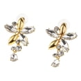 thumbnail image 4 of lionlar Strass Cristal Fleur Collier Bijoux Ensemble pour Robe de Mariée - Or, 4 of 9