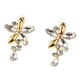 thumbnail image 4 of Conjunto de collar y pendientes de flores de cristal de estrás para vestido de novia - Dorado Oro, 4 of 9