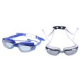 thumbnail image 2 of 2PCS Unisex Swimming Glasses Suit Solid Color Waterproof Anti-fog Lens Swimming Glasses Equipment with Earplugs and Nose Clip Grey and Blue, 2 of 3