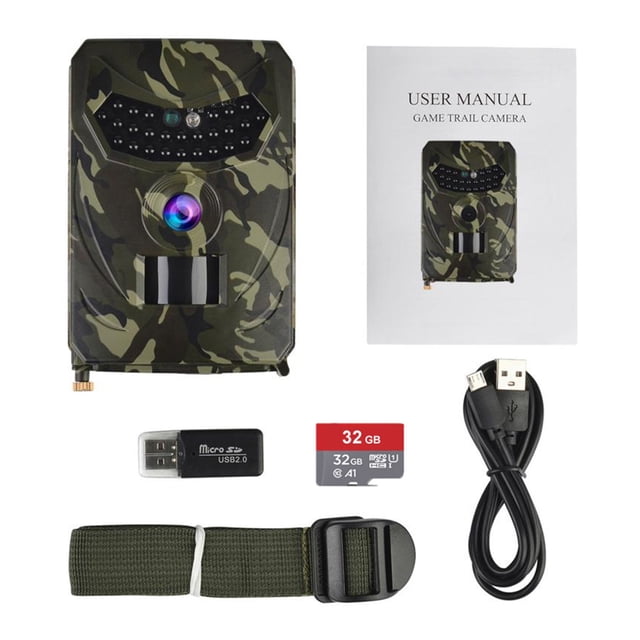 Night Vision Camera PR100 Trail Thermal Imager Video Camera For Scouting Game With Trap 12MP 1080P Video Trail Wildlife ,Lightweight Compact