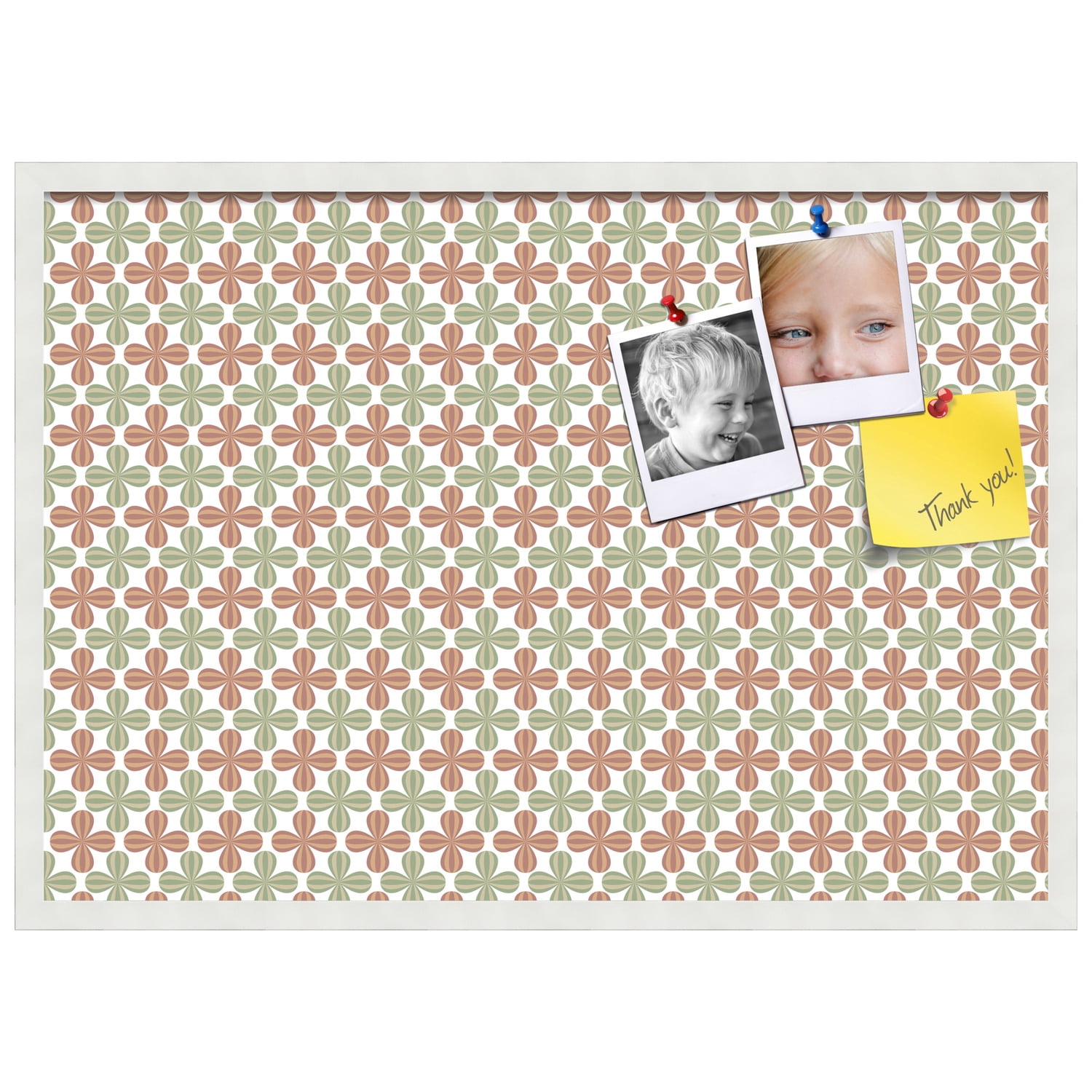 PinPix ArtToFrames 32x22 Custom Cork Bulletin Board    Poster Board Has a Fabric Style Canvas Finish, Framed in Satin White Frame (PinPix-558)