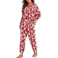 thumbnail image 2 of SCRAWLGOD Christmas Tree Pajamas Women Long Sleeve Pants and Top Set of 2 Piece Size L Crewneck Ladies Pj with Pockets Comfy Loungewear Pj Sets Woman, 2 of 7