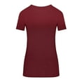 thumbnail image 5 of Natural Uniforms Women's Short Sleeve Round-Neck T-Shirt Under Scrub (Burgundy, XX-Large), 5 of 5