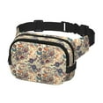 thumbnail image 2 of Balery Floral With Birds Mochila Cinturón para Mujeres y Hombres, Bolsa de Cintura Impermeable de Doble Capa con Correa, 2 of 9
