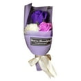 thumbnail image 2 of FENGGHAO Mothers Day Soap Flower Bouquet Gift Box 3 Blue Carnation Roses Artificial Scented Bath Petals Everlasting Floral Arrangement, 2 of 3
