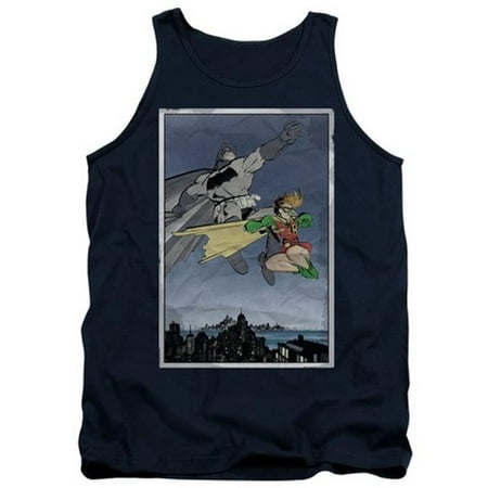 - Trevco Batman-Dkr Duo - Adult Tank Top - Navy, Medium