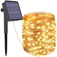 thumbnail image 1 of Guirnaldas de luces solares, 26M 240 LED Luz solar impermeable para exteriores, adecuada para jardín, patio, hogar, árbol de Navidad, decoración de fiesta, blanco cálido, 1 of 5