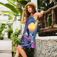 thumbnail image 2 of Japuie Hip-Hop DJ Dolphin Print Summer Dresses for Women,Women's Sleeveless Dress,Beach Tshirt Tank Sundresses,Women's Summer Tank Midi Dress with Pockets,Tank Loose Sundress-Small, 2 of 6