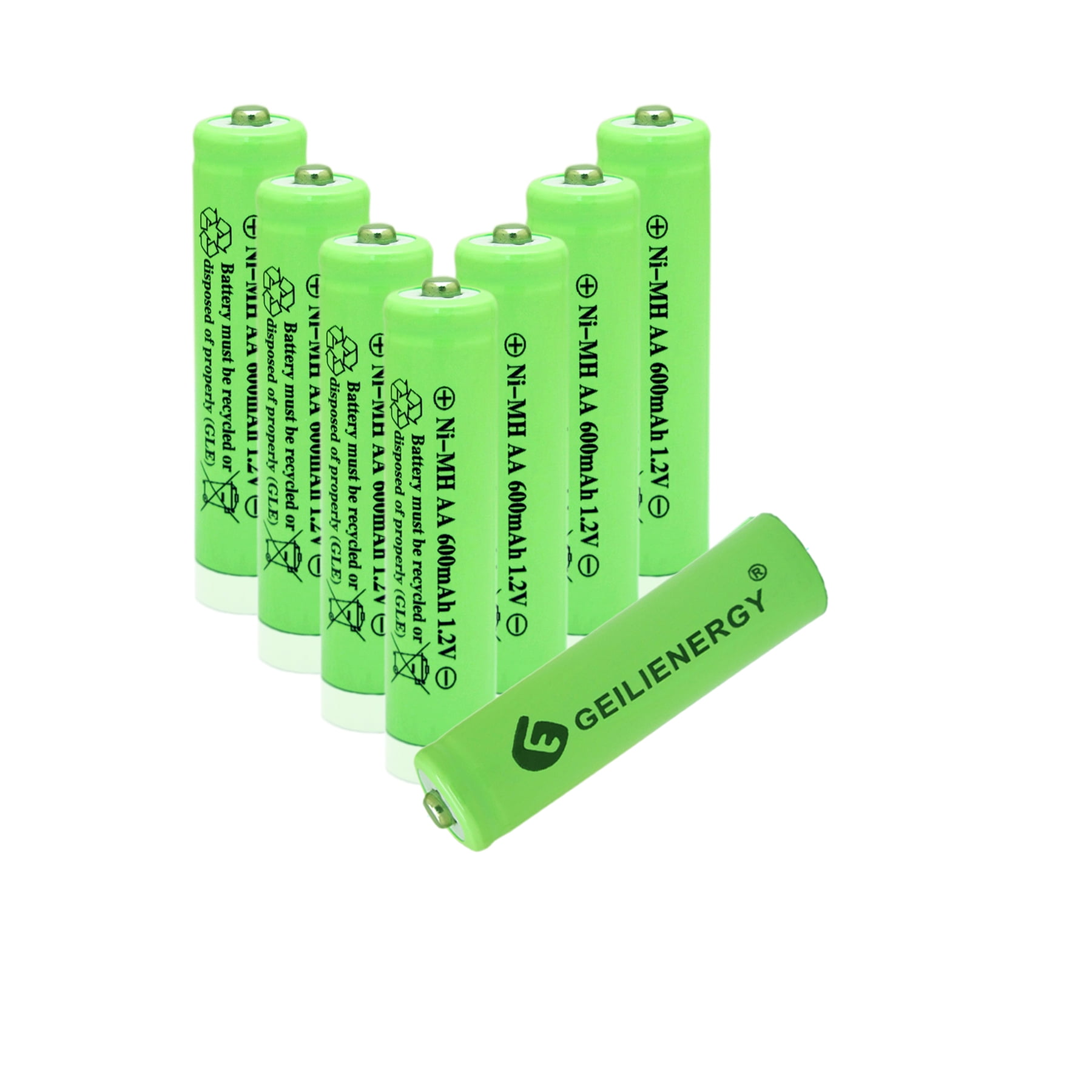 Geilienergy Solar Light Batteries AA NiMH AA 600mAh 1.2V Rechargeable