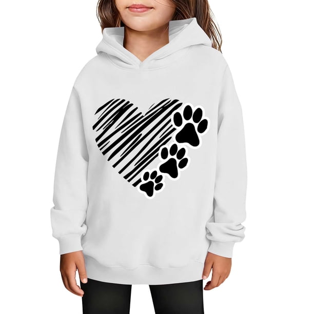 Sudaderas con capucha para niños y niñas, sudaderas casuales de manga larga, lindas sudaderas de gran tamaño con bolsillo de polar, chaquetas para niñas