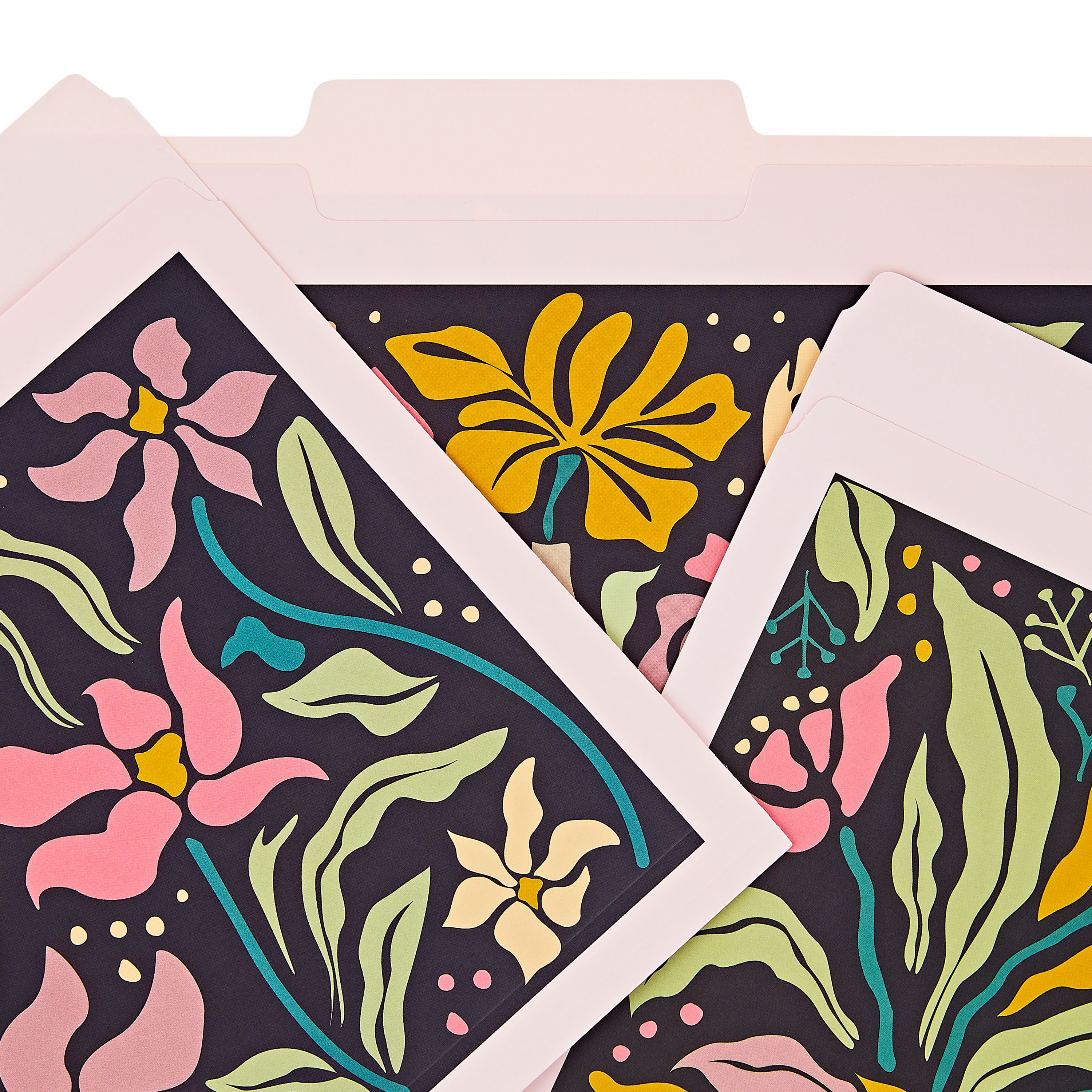 (2 pack) Pen+Gear 3-Tab File Folders, Letter Size, Multi-Color Floral, 9 Count, 9.5"x11.6"