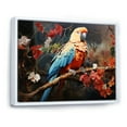 thumbnail image 2 of Designart "Red Harmony Among Parrots II" Parrot Floater Framed Wall Decor, 2 of 5