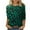 Green, variant on Towmus Plus Size 3/4 Sleeve Tops For Women，Women'S Casual 3/4 Sleeve T-Shirts Round Neck Blouses Loose Fit Pullover Shirt Cute Tunic Tops Basic Tees