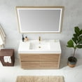 thumbnail image 5 of Huesca 48" Single Sink Bathroom Vanity Natural Oak Wood White Top With Mirror, 5 of 11