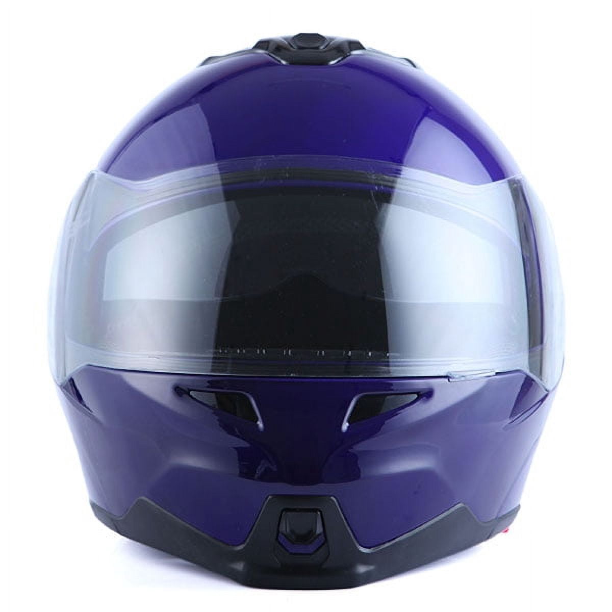 1Storm Motorcycle Street Bike Modular/Flip up Dual Visor/Sun Shield Full Face Helmet HG339 Glossy Blue