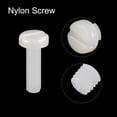 thumbnail image 4 of Uxcell Nylon Machine Screws, M5x16mm Slotted Pan Head Fasteners Bolts, White 50Pack, 4 of 4