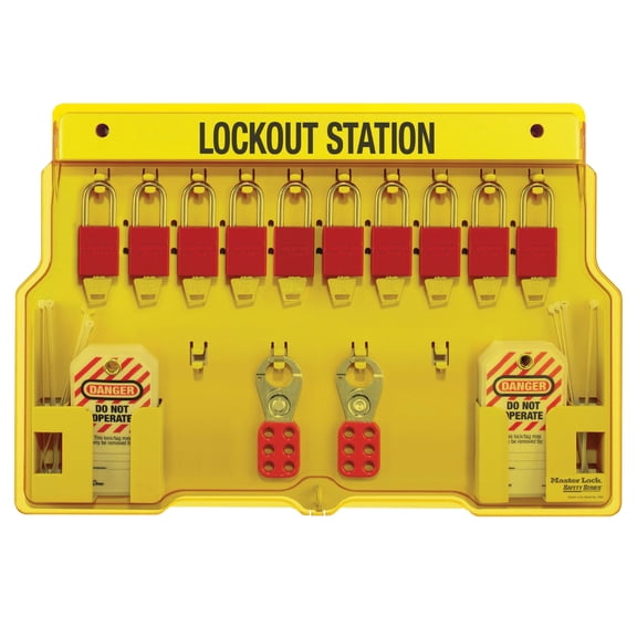 Master Lock 1483BP1106 Lockout Tagout Padlock Station CA2