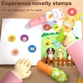 thumbnail image 2 of Sticker Seal Activity Pad Stamper 400 Stickers Arts Crafts Fidget Toy Collectible Character No Ink Needed Stamping Set, 2 of 5
