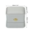 thumbnail image 2 of Uxcell Velvet Ring Box, 2 Pack Wedding Ring Box Vintage Jewelry Holder for Engagement Style 4, Gray, 2 of 6