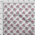 thumbnail image 2 of oneOone Organic Cotton Poplin Twill Fabric Leaves|Bird & Floral Block Printed Fabric 1 Yard 42 Inch Wide, 2 of 4