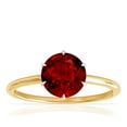 thumbnail image 1 of GemsNY July Birthstone - Petite Two Tone Round Ruby Solitaire Ring (Grade - AAAA | 1.05cts.), 1 of 4