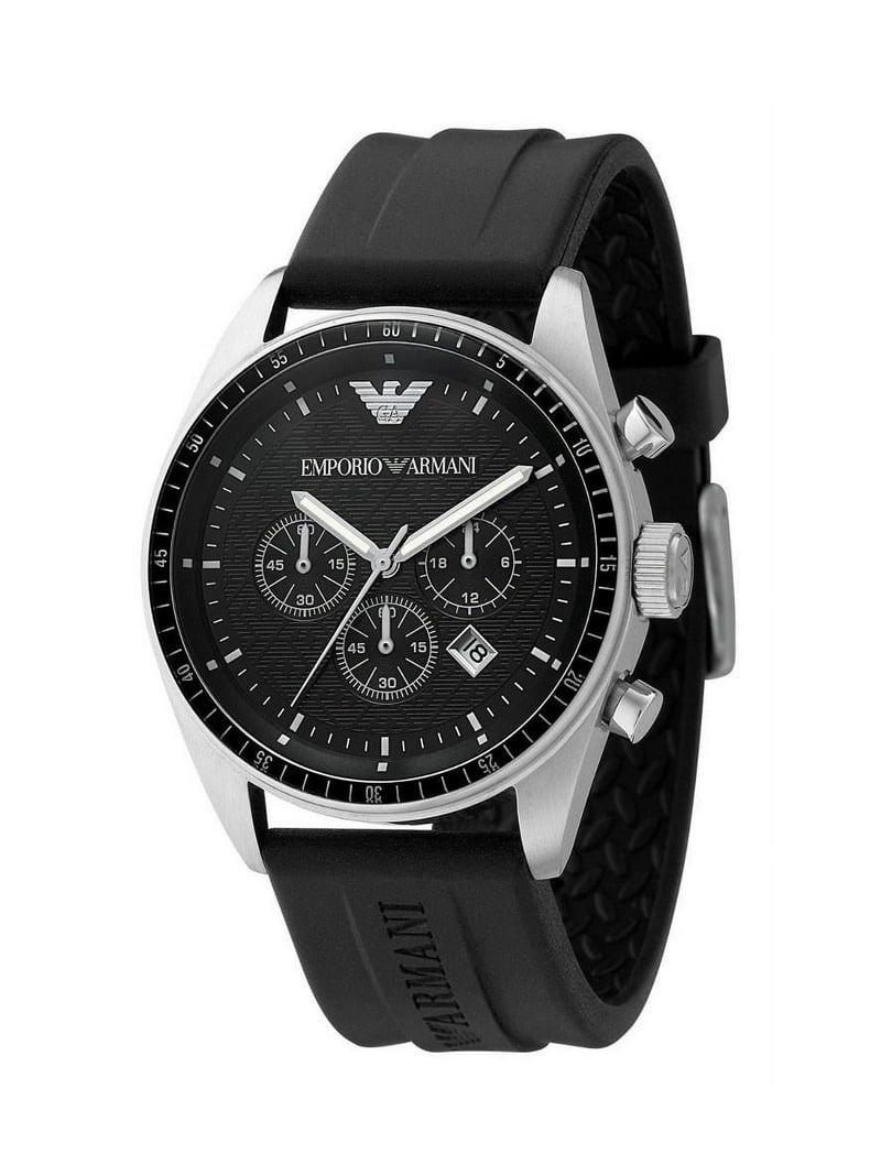 Emporio Armani Watch, Men's Chronograph Black Rubber Strap AR0527