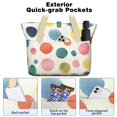 thumbnail image 2 of Tote Bag for Women - Colorful Polka Dot Pattern Shoulder Bag - Large Utility Work Duffle Bag with Zipper Handbag for Travel, Work, Sprots, 2 of 5