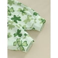 thumbnail image 6 of Toddler Baby Boy Girl St. Patrick's Day Outfit Short Sleeve Mr Lucky Chaim T-Shirt Top +Clover Pants Set Summer Clothes, 6 of 7