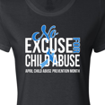 thumbnail image 4 of Inktastic No Excuse for Child Abuse April Child Abuse Prevention Month Women's T-Shirt, 4 of 5