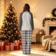 thumbnail image 5 of WJOSBXT Family Matching Christmas Pajama Set with Pockets & Plaid Pants , Long Sleeve Holiday PJs Sleepwear Outfit for Christmas Party Family Photos L, 5 of 5