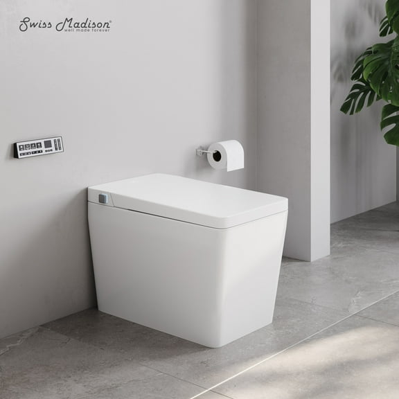 Concorde Smart One-Piece 1.28 GPF Single Top Flush Toilet in Glossy White
