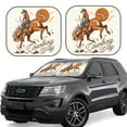 thumbnail image 1 of Balery Cowboy Riding Horse Parasol para parabrisas de coche de 2 piezas | Parasol plegable para parabrisas delantero de coche para la mayoría de sedanes-Medium, 1 of 6